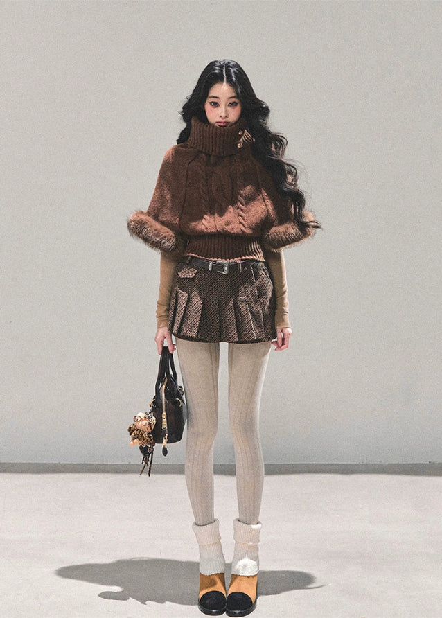 mohair turtleneck sweater women, grey twist knit top, korean autumn winter sweater, cable knit high neck top, soft mohair knitwear, plush sleeve sweater, fw25 korean fashion, warm winter knit top, elegant grey sweater women
